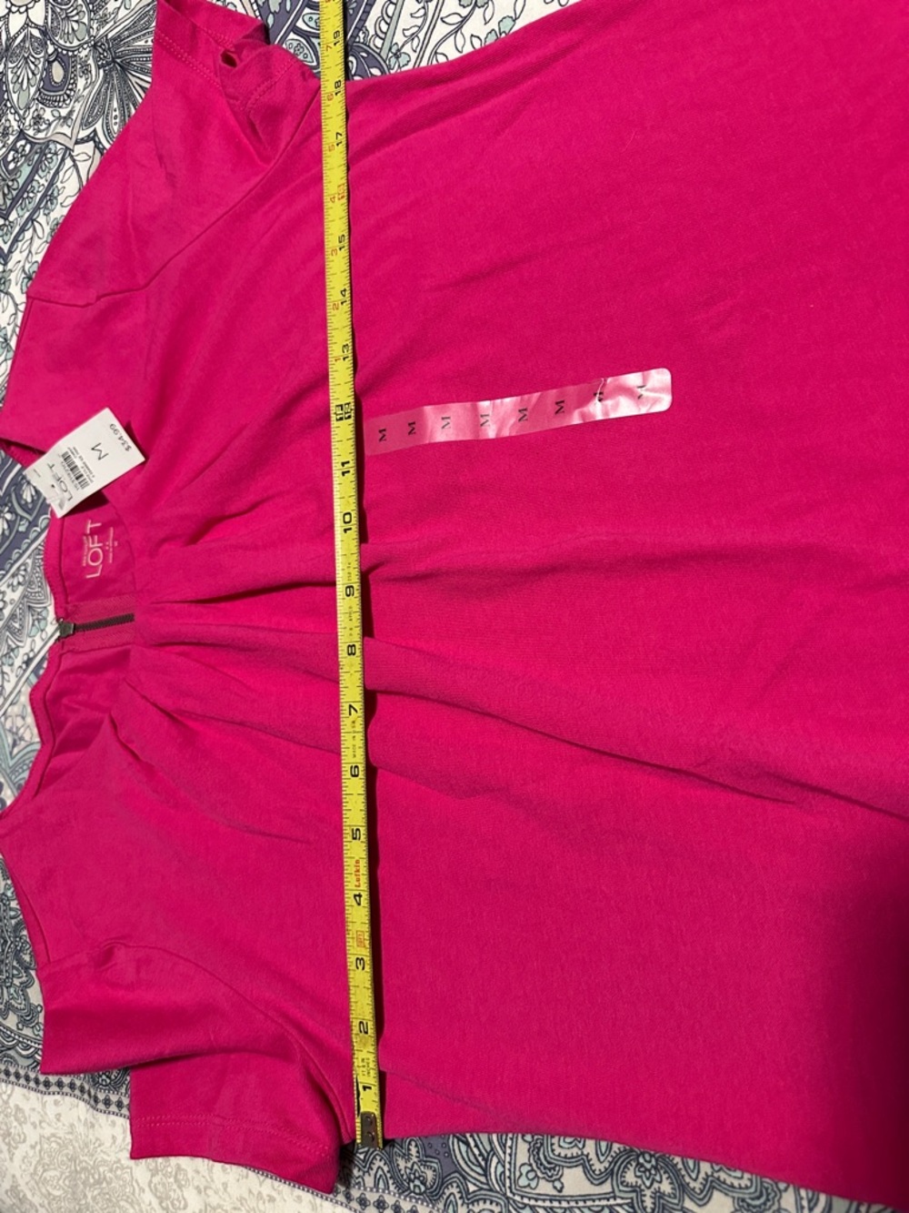 LOFT Bright Pink Short Sleeve Top - Picture 5 of 5